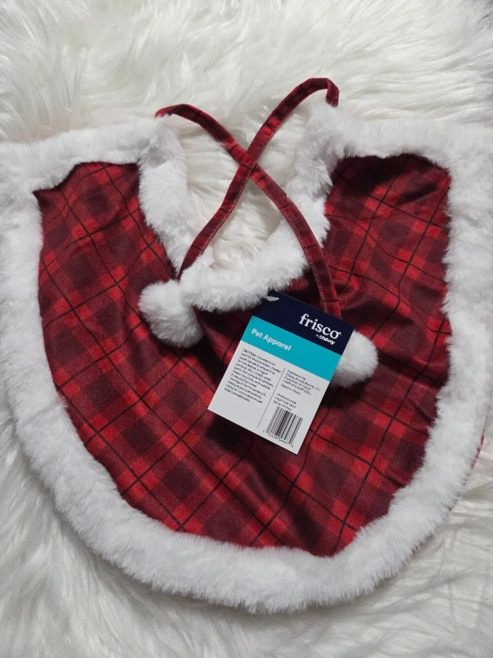 Frisco Faux Fur Trimmed Dog & Cat Cape